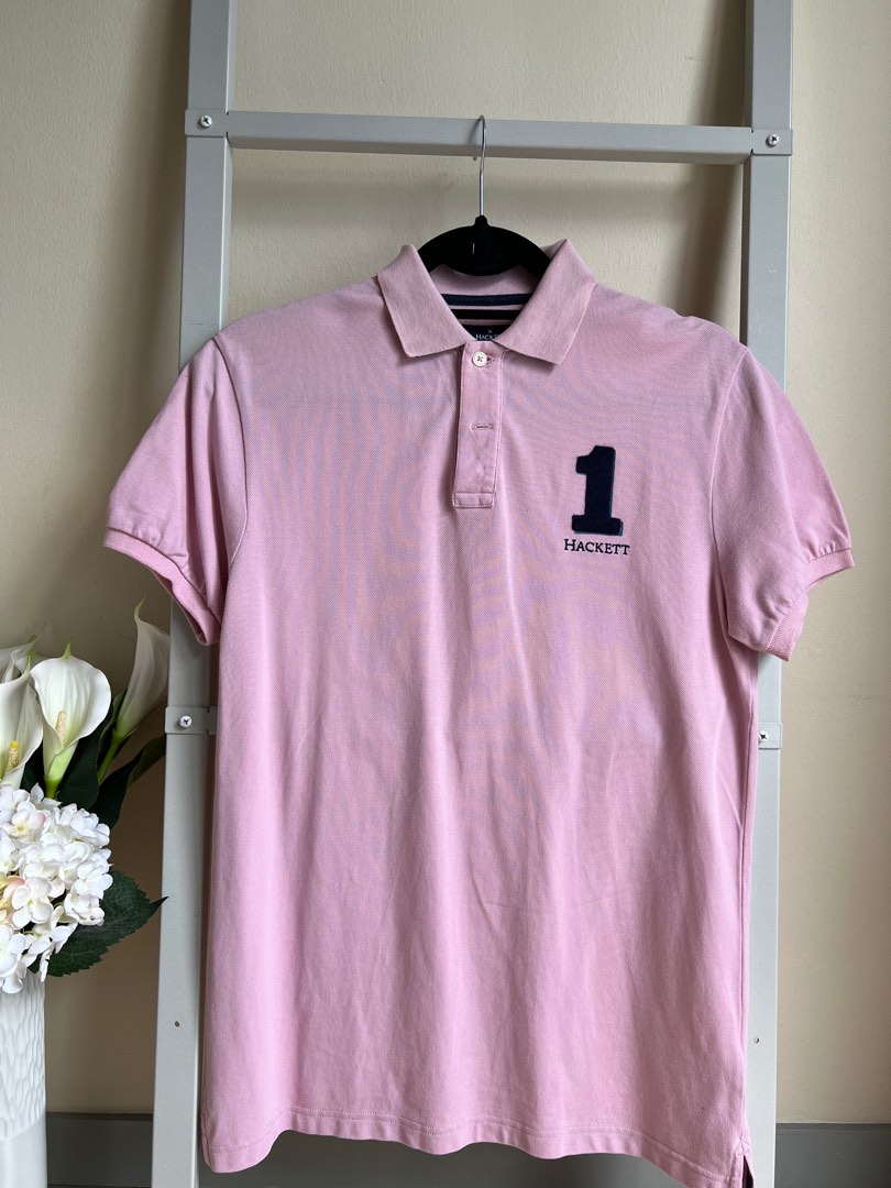 Pink hackett on sale polo shirt