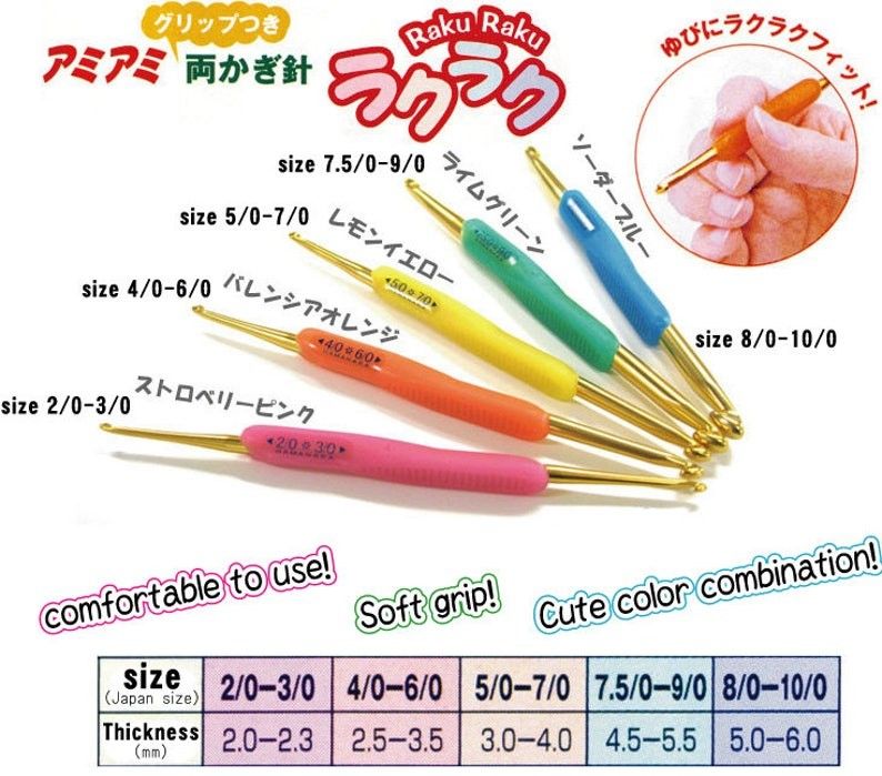 Clover Soft Touch Crochet Hook & Clover Amour Crochet Hook (3.0mm – 3.5mm  or 5/0 - 6/0), Hobbies & Toys, Stationery & Craft, Craft Supplies & Tools  on Carousell
