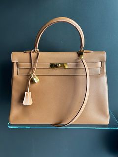 Hermes Kelly Retourne 35 Bleu Cobalt Clemence, Luxury, Bags & Wallets on  Carousell