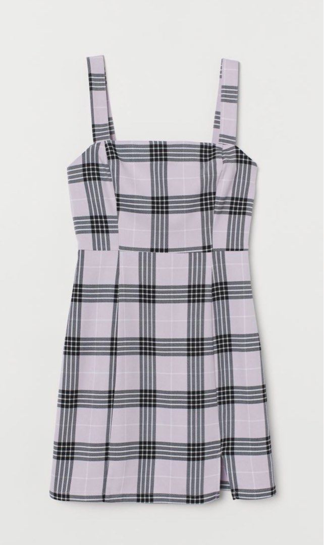 H&M Purple Plaid Dress, Women's Fashion, Dresses & Sets, Dresses on  Carousell
