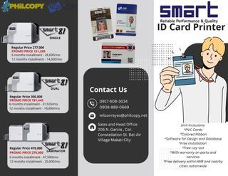 ID Printer Free Initial Consumables, Software for design and database and Free Layout