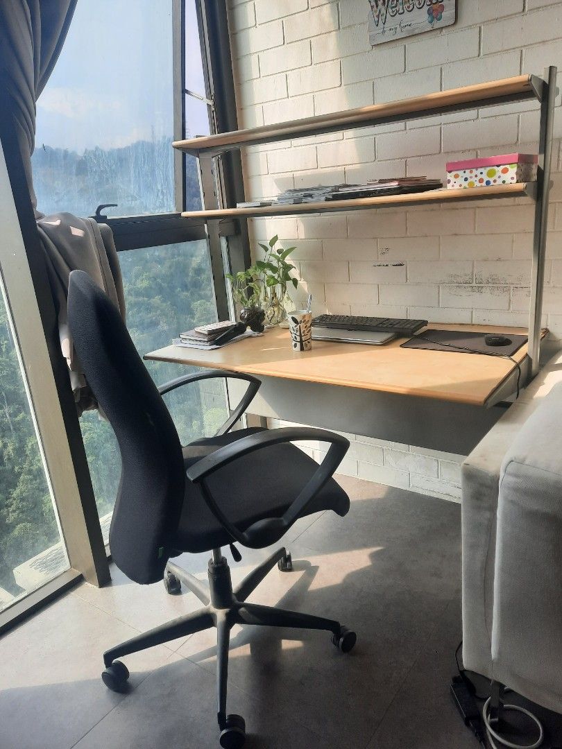 IKEA Fredrik study table with shelves, Furniture & Home Living ...