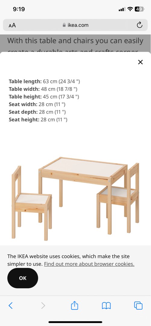 Ikea Latt — TABLE ONLY, Babies & Kids, Baby Nursery & Kids Furniture