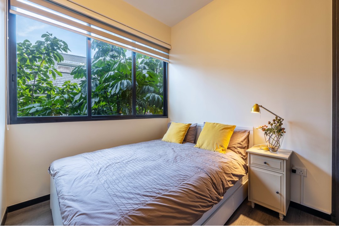 Ikea white bed with storage queen size frame only, Furniture & Home