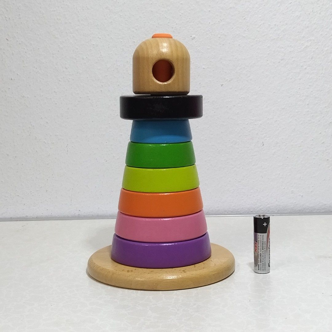 IKEA Wooden Toys MULA Multicolor Stacking Rings Hobbies Toys