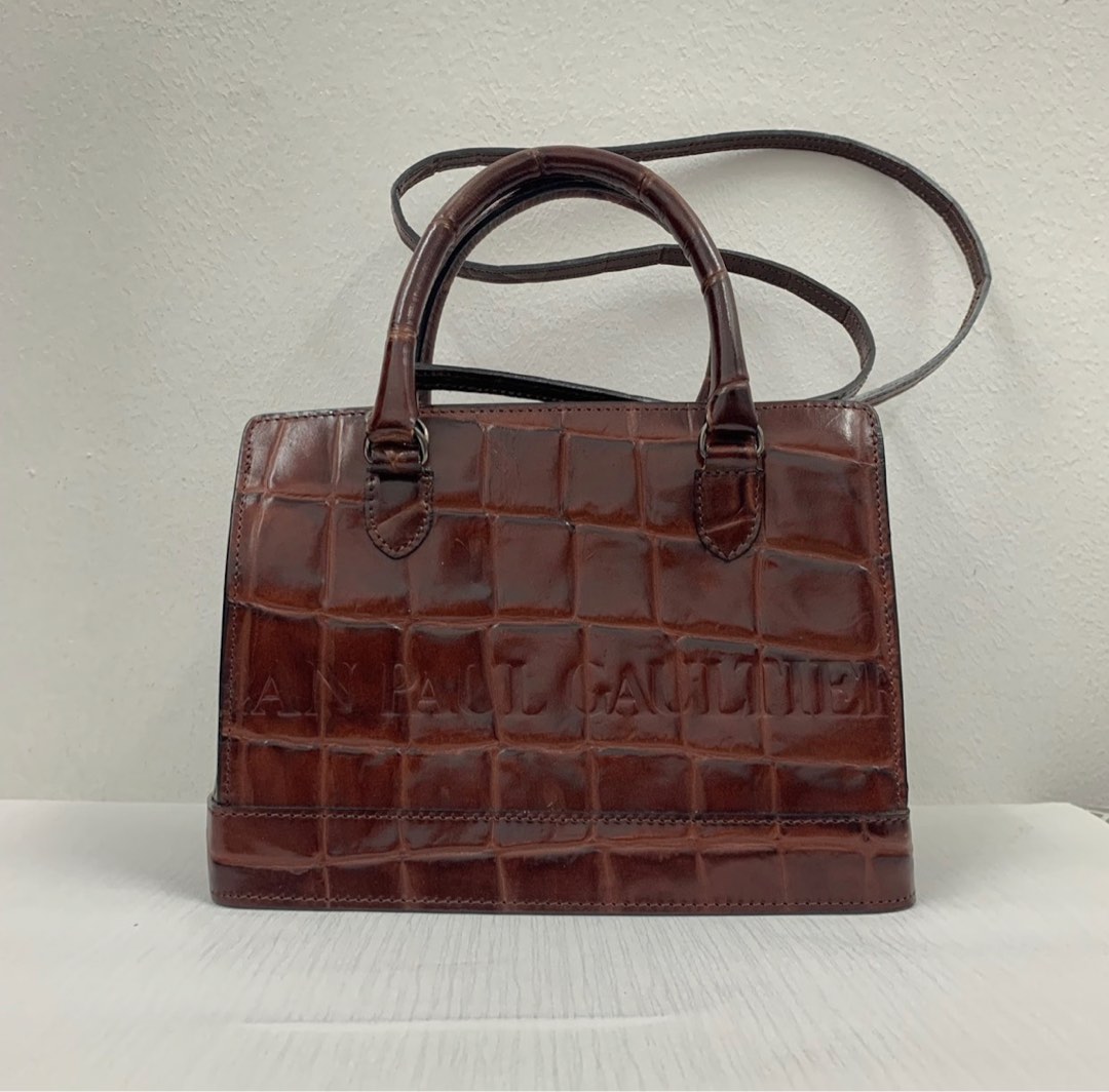JPG jean Paul Gaultier tote Chestnut Crocodile Leather Bag, Women's ...