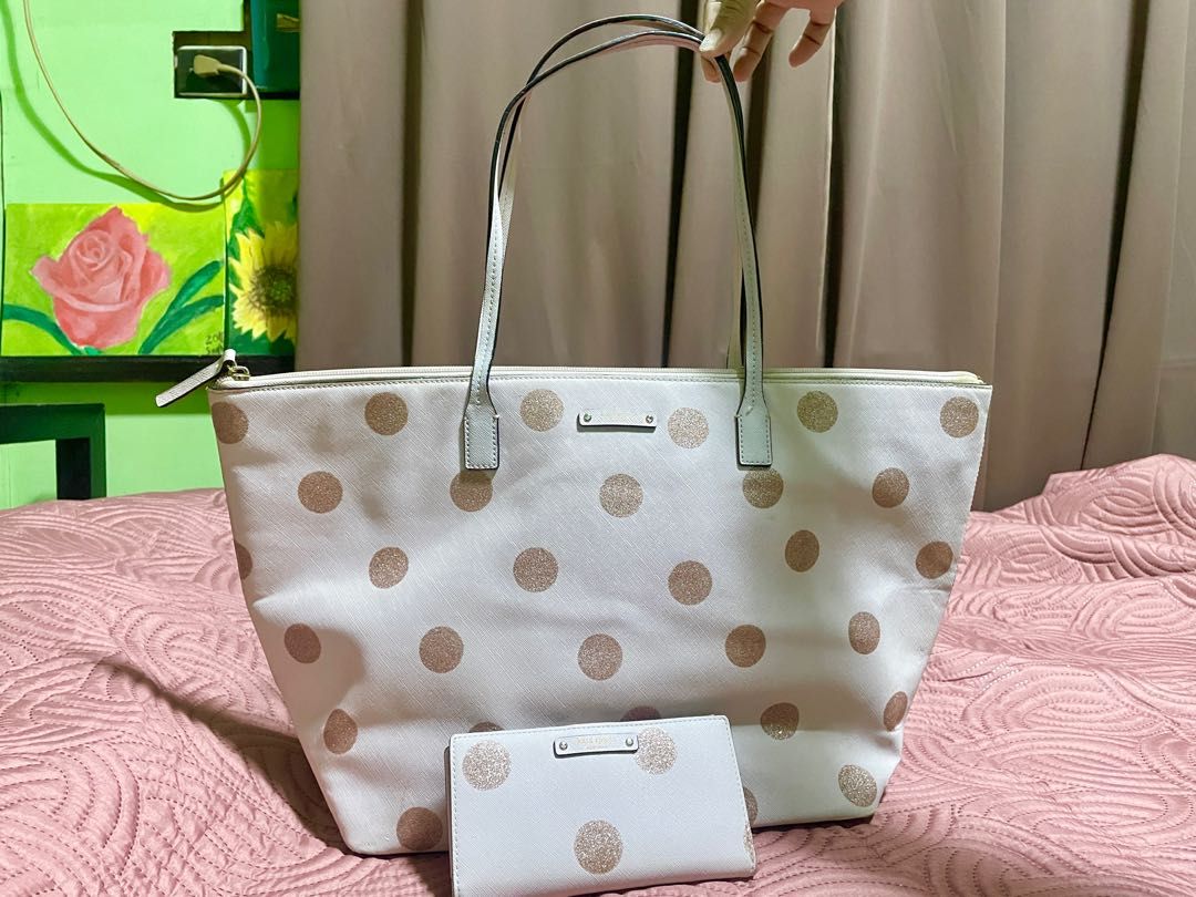 Kate spade pink polka dot purse shop