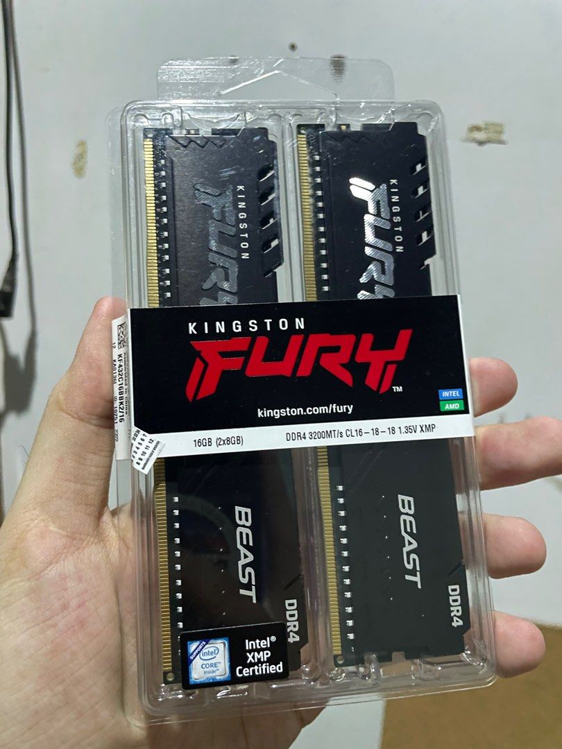 Kingston Fury 16GB (2x8GB) DDR4 3200MHz CL 16 Beast