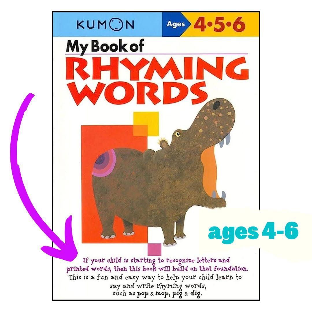 Kumon Rhyming Words 4-5-6, Hobbies & Toys, Books & Magazines, Children ...