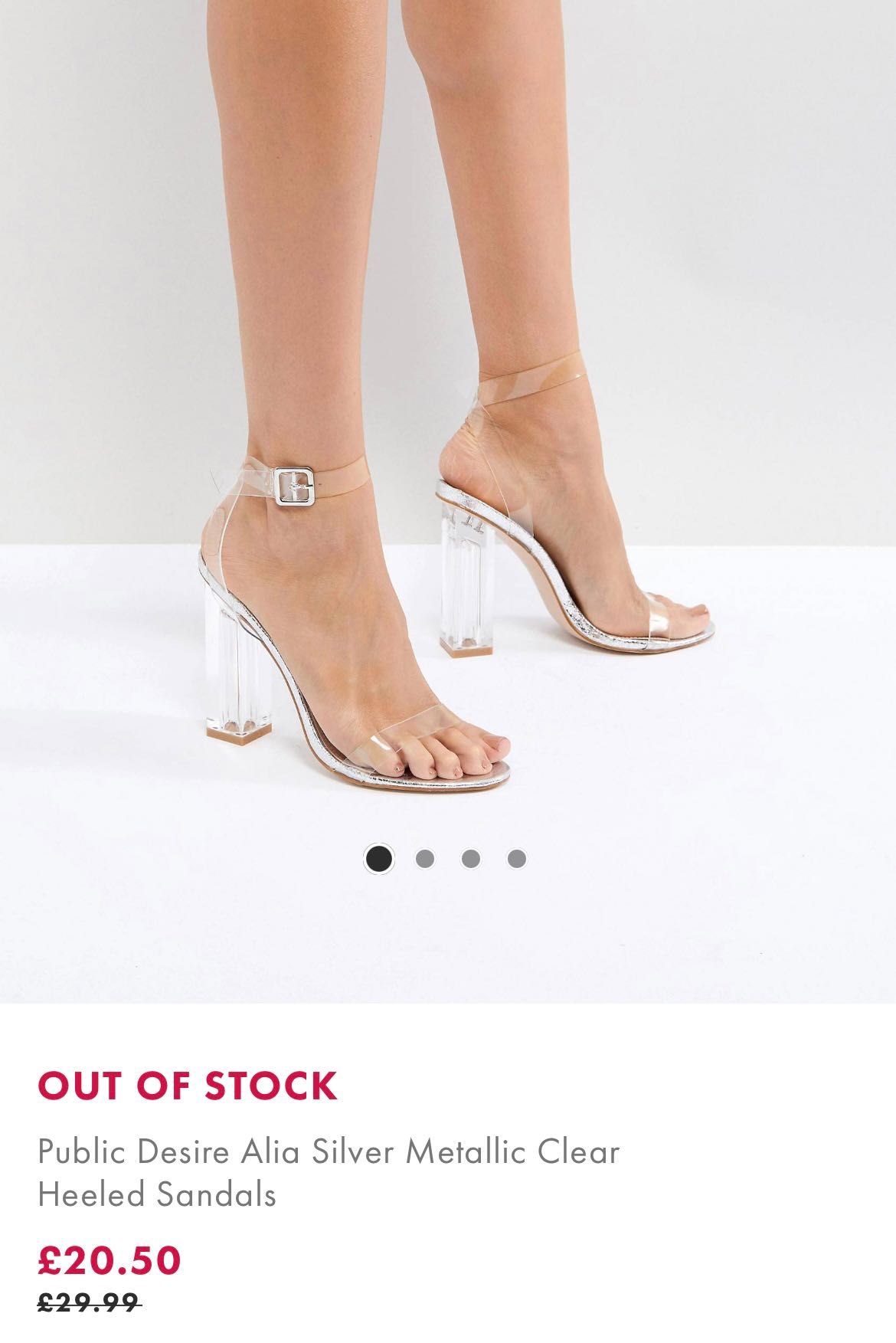 Public desire alia clear strap heeled sandals deals