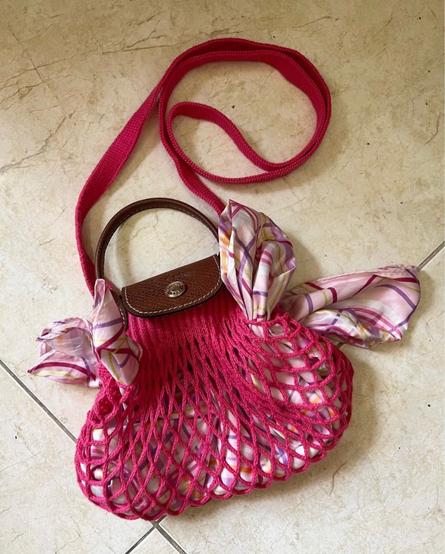 Longchamp Le Pliage Filet XS Knit Crossbody Bag