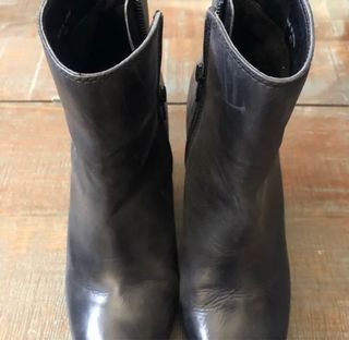 Leather wedge boots Sz.9