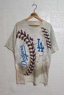 MLB Los Angeles Dodgers V Tie-Dye T-Shirt Tee Liquid Blue