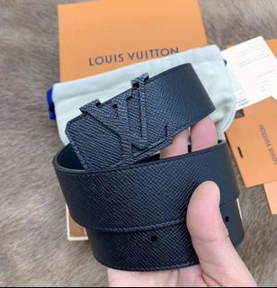 Louis Vuitton Damier Graphite Canvas M6834 Reversible Belt Black Men 85/34