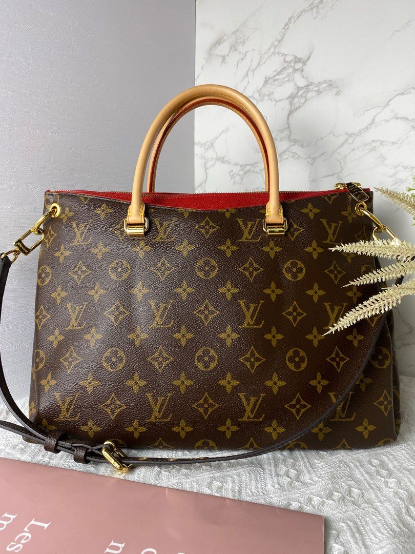 Louis Vuitton Pallas MM Cerise Monogram Leather PRISTINE! Worn Once!  RECEIPT!