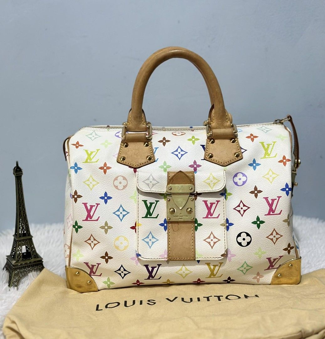 Louis Vuitton Black Multicolor Speedy 30, Luxury, Bags & Wallets on  Carousell