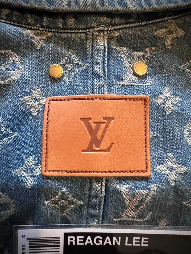 Louis Vuitton Supreme Mens Monogram Barn Chore Jean Jacket 58 US XXL Blue  Denim