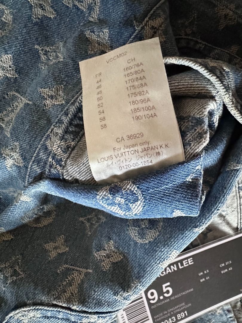 Washed Denim Barn Jacket Louis Vuitton x Supreme - Size 48 - Blue
