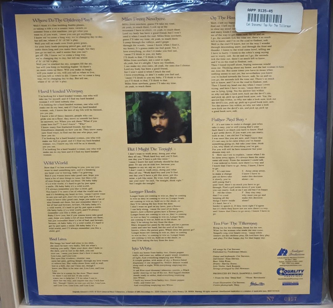 Lp Vinly Analogue Productions Cat Stevens Tea For The Tillerman 2xlp