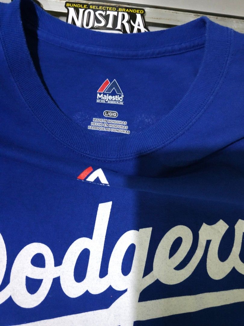 Majestic Los Angeles LA Dodgers Dodger Stadium Shirt Kershaw M Medium Blue