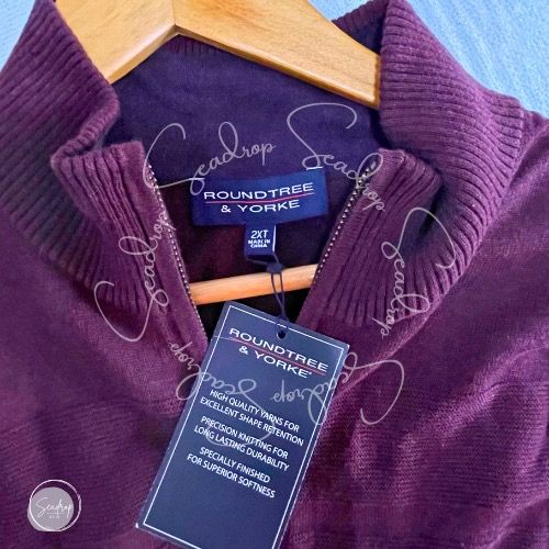 Men s Roundtree Yorke Big Tall Quarter Zip Sweater Vest Men s