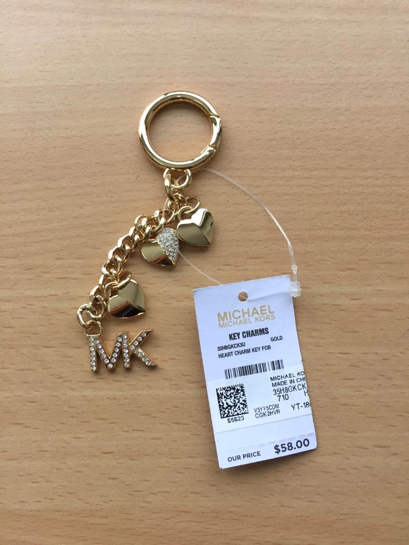 Michael kors sales heart keychain
