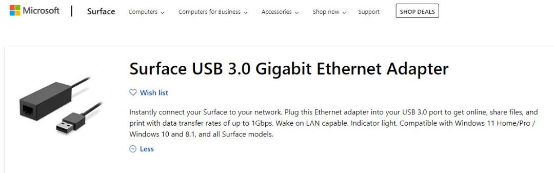Microsoft Surface USB-C to Ethernet and USB Adapter - Microsoft Store
