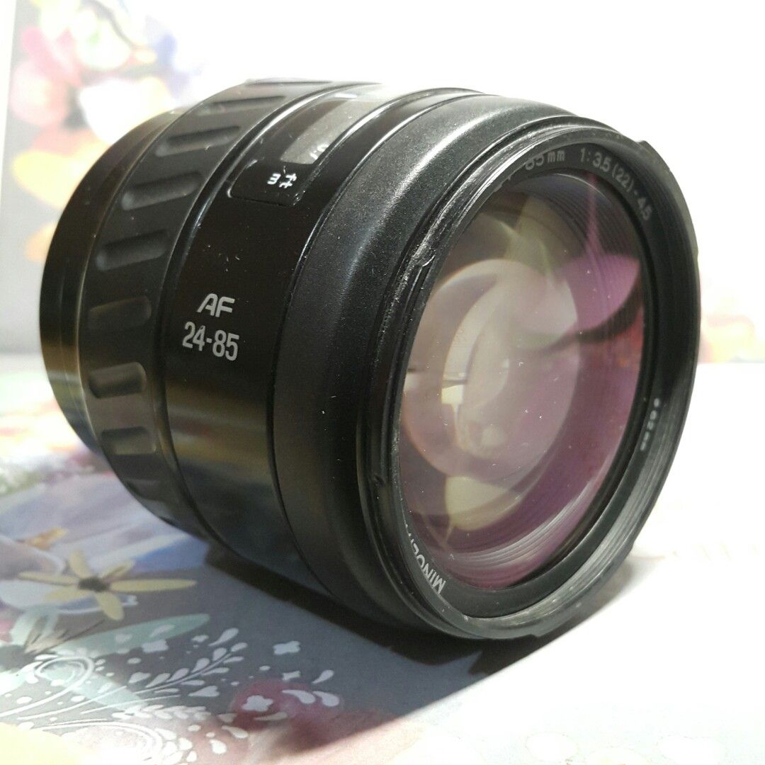Minolta 24-85 AF in excellent working condition (Category: Lens & Kits) located in Paranaque City. Submitted by vintagepopsicle (Listing ID 1254793687, Image 1). Description: Excellent Minolta 24-85 AF for Minolta and Sony Alpha AF mounts. Can also be adapted to mirrorless or m43 if you provide the proper adapter. Clean glass with normal lens dust. Pls examine actual photos here because ayaw namin kausap maaarte. If you want a new one, buy a new 