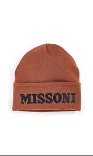 Missoni Brown Wool Blend Thick  Beanie Cap