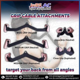 Multi-Grip Lat Pulldown Attachments, 5 Pack - Universal Fit for All Cable Pulley Machines -
₱8,500 exercise gym equipment