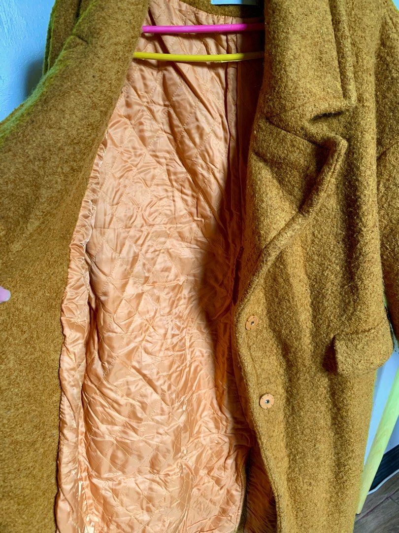 Mustard coat sale size 22