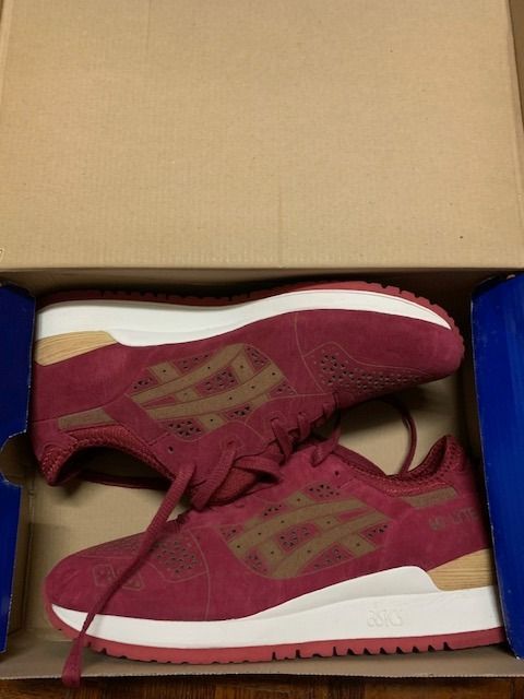 NEW Asics Gel Lyte III LC Burgundy Men UK 8.5 US9.5 Men s Fashion