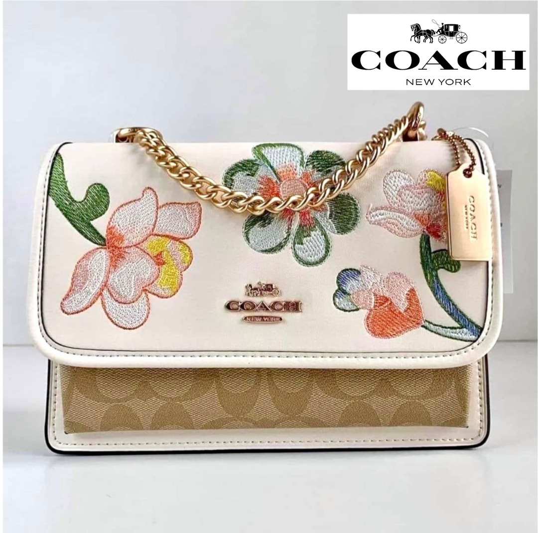 Coach signature floral crossbody cheap