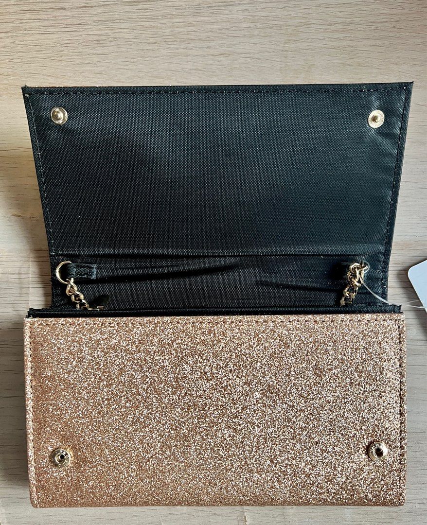 Rose gold glitter wristlet top