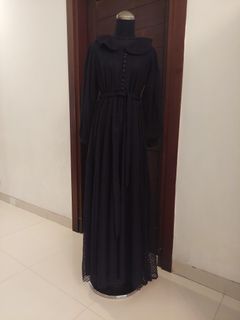 New with tag dress full brukat hitam ld 100