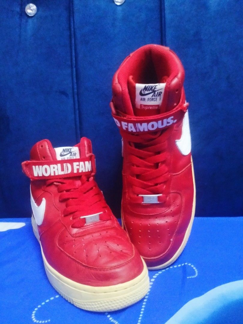 Supreme air force store 1 high red