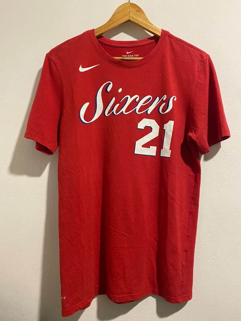 Nike NBA Sixers Embiid 21 Men s Fashion Tops Sets Tshirts