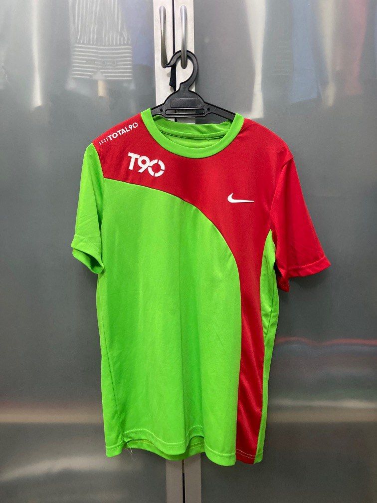 Nike Total90 Green Red Jersey Men s Fashion Activewear on Carousell