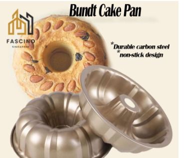 Non-Stick Bundt Pan Carbon Steel Cake Fluted Tube Baking Pan