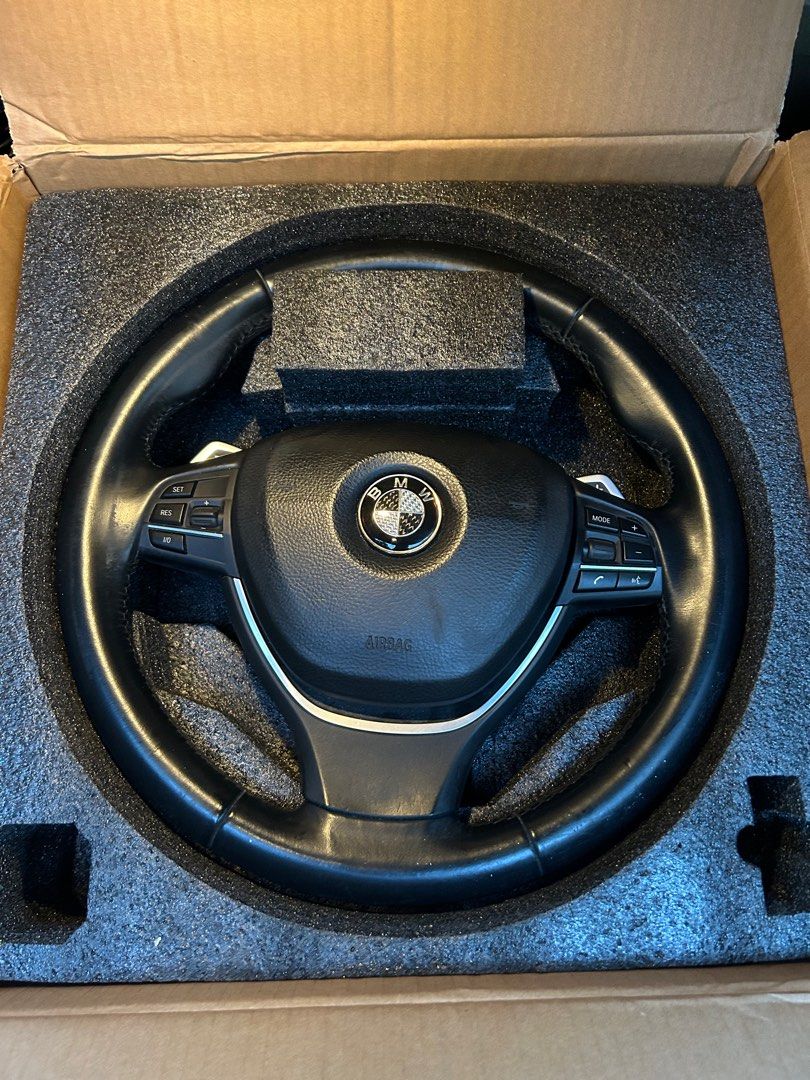 Original BMW F10 Steering Wheel with Airbag & Paddle, Car Accessories, Accessories on Carousell