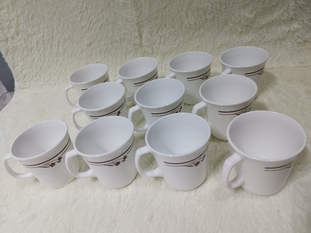 original corelle mugs 11pcs, Furniture & Home Living, Kitchenware