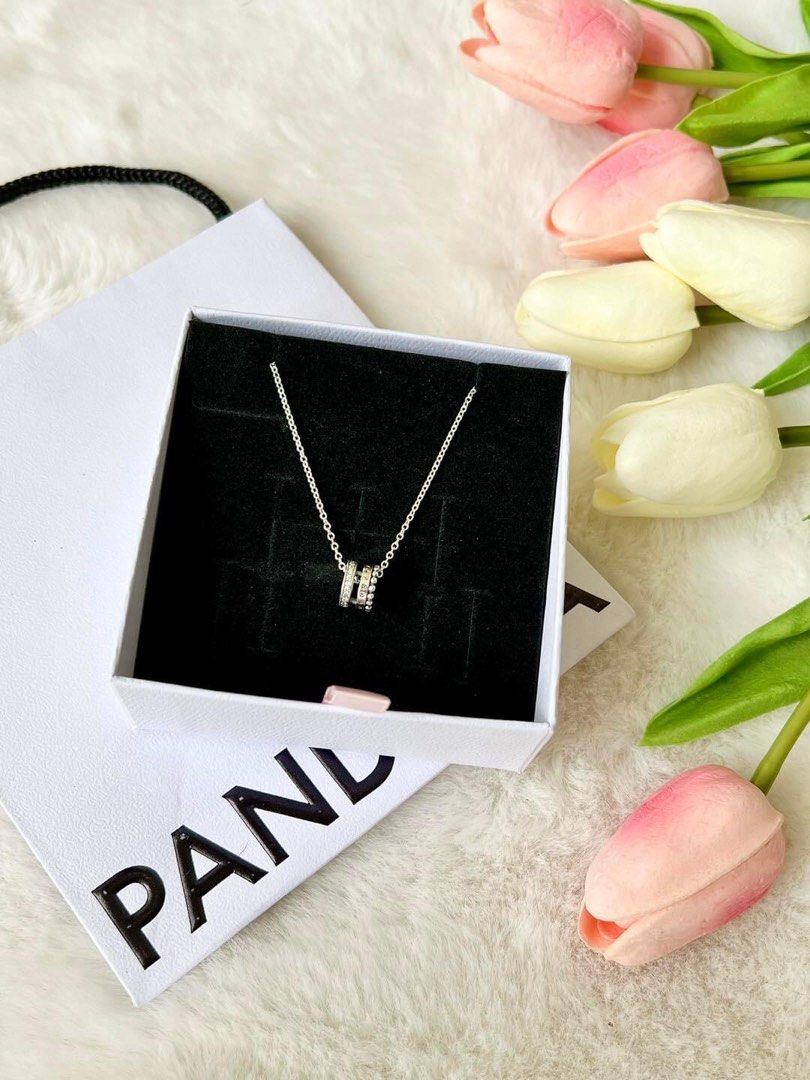 Pandora beaded pave 2025 necklace