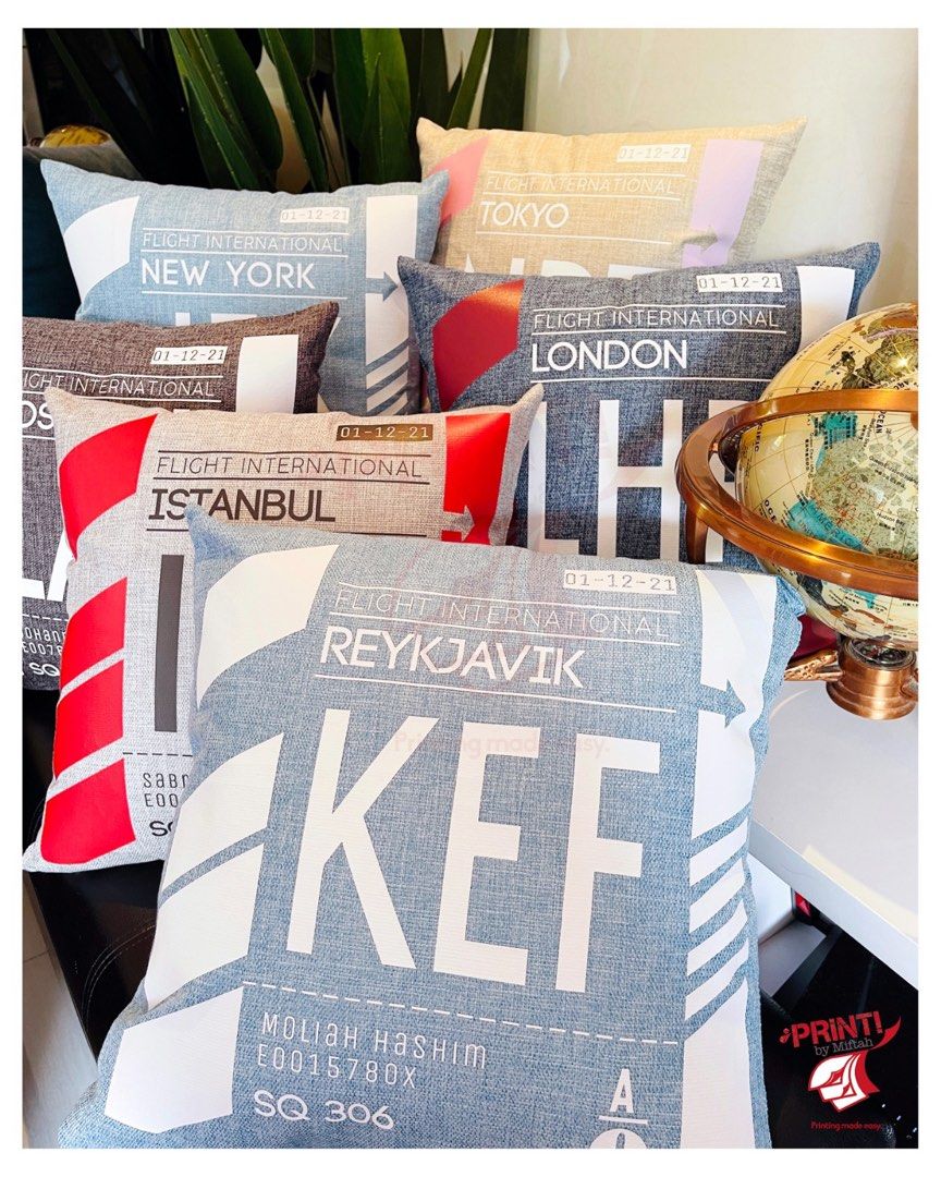 Travel themed deals throw pillows