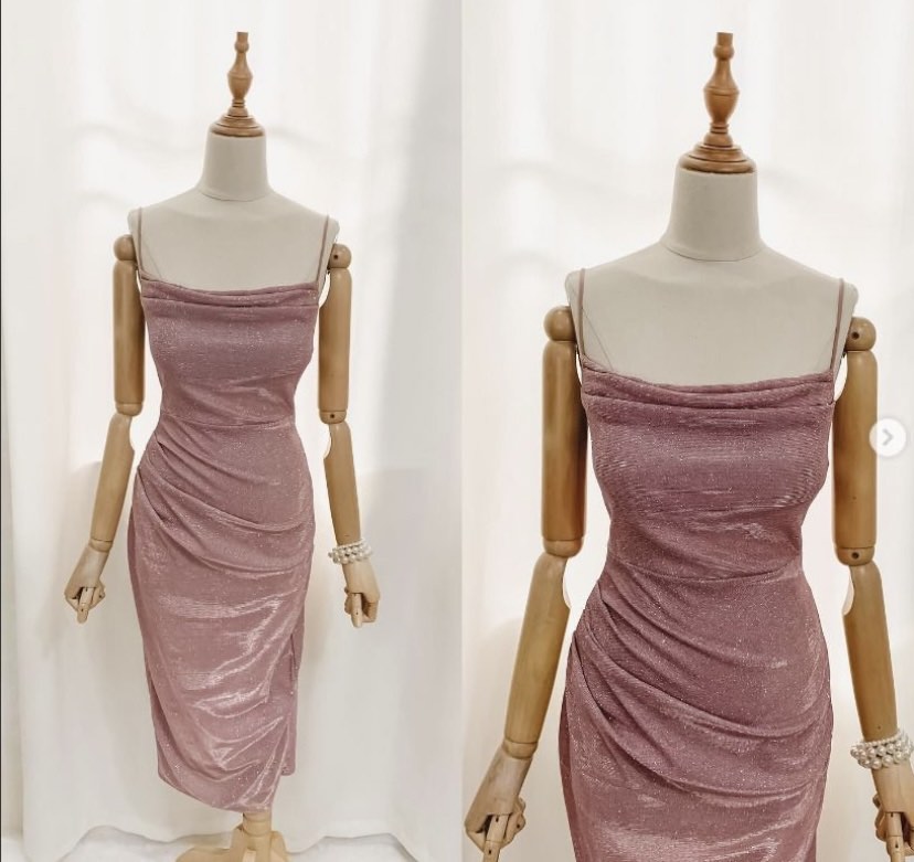 HAYDAR OLD PINK GLITTER DRESS main image 0