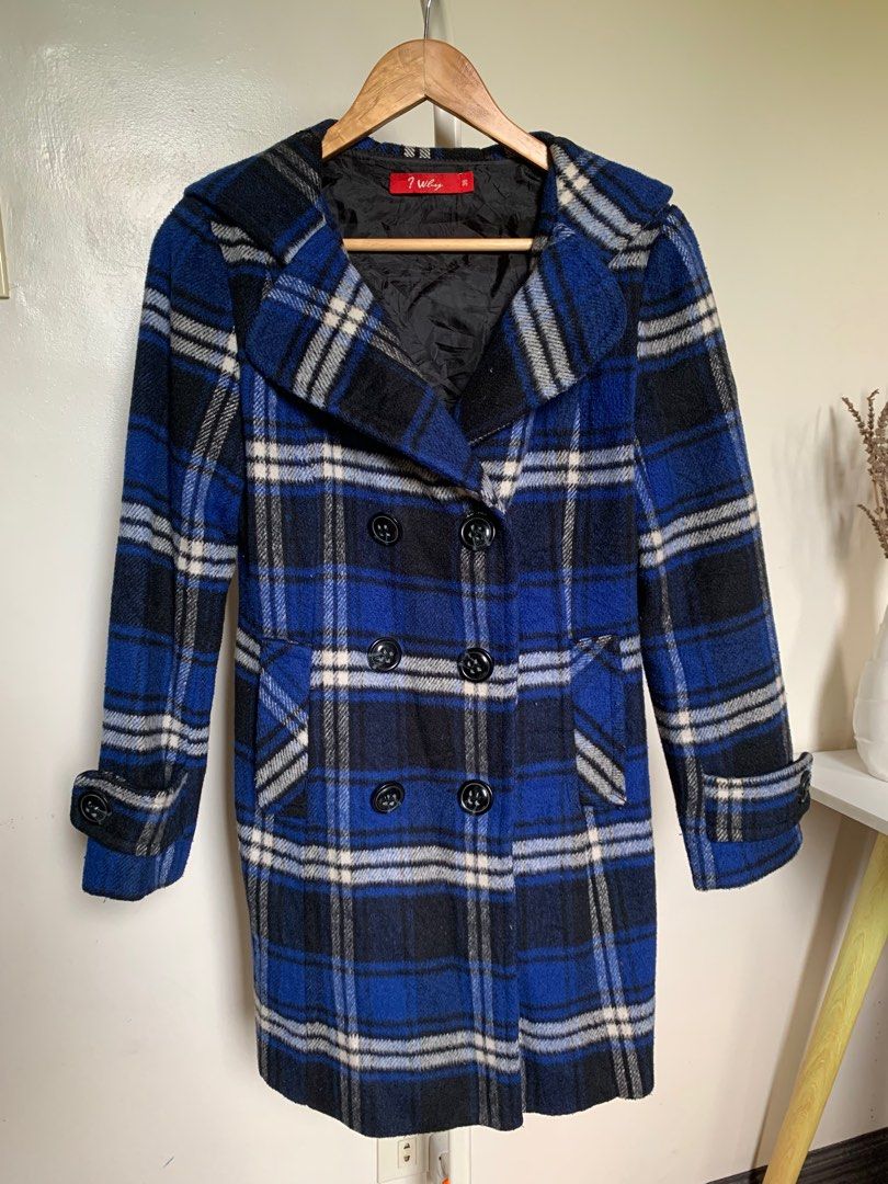 Plaid Wool Coat (Category: Coats, Jackets and Outerwear) located in Caloocan City. Submitted by hellodeco (Listing ID 1254655172, Image 1). Description: Plaid Wool Coat for Winter Size: S - M See last photos for when worn. RFS: Decluttering. Need new space for new ones. .