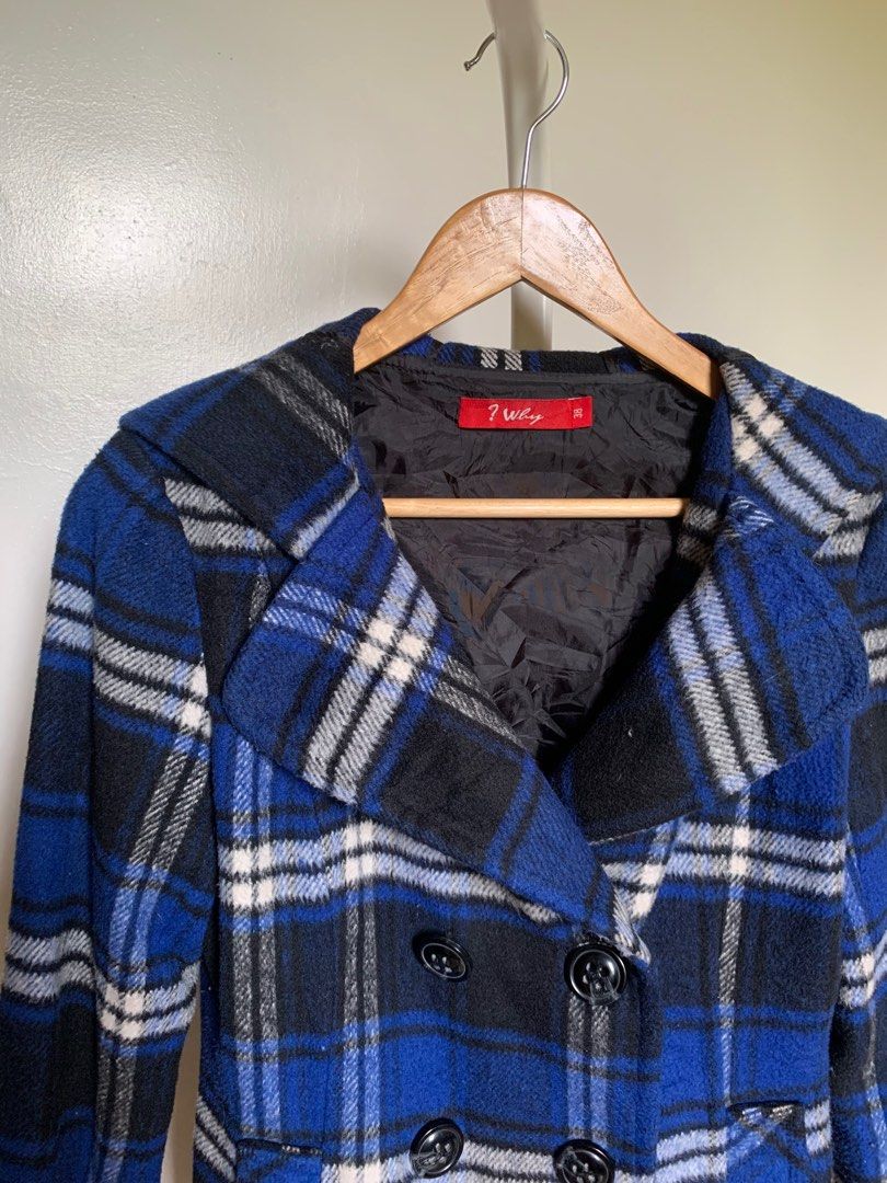 Plaid Wool Coat (Category: Coats, Jackets and Outerwear) located in Caloocan City. Submitted by hellodeco (Listing ID 1254655172, Image 2). Description: Plaid Wool Coat for Winter Size: S - M See last photos for when worn. RFS: Decluttering. Need new space for new ones. .