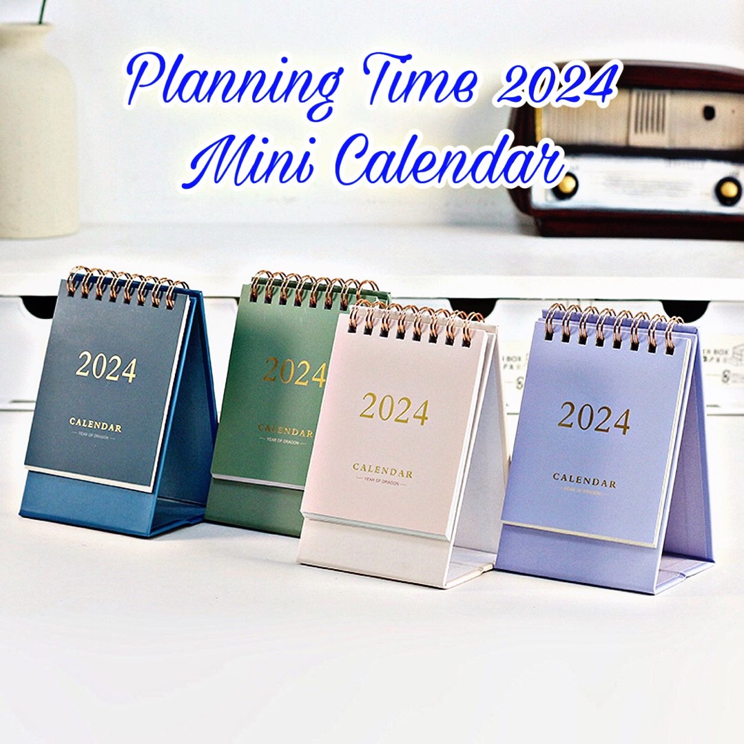 Planning Time 2024 Mini Calendar Kalender 2024 Kalender Meja Buku