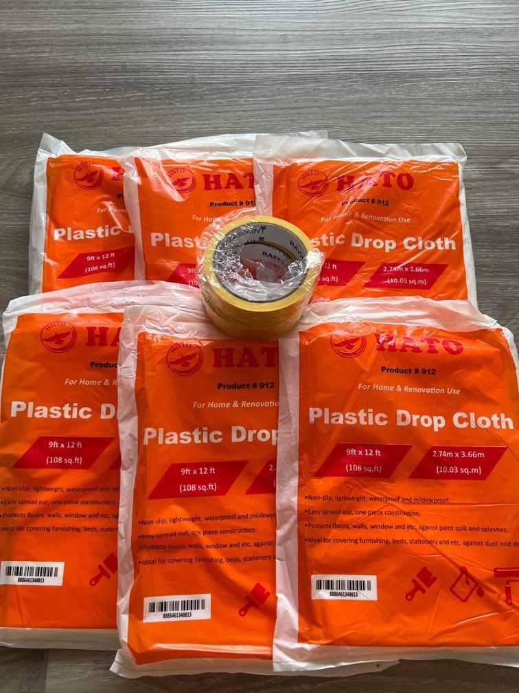 Plastic Drop Cloth / Drop Sheet, Furniture & Home Living, Home