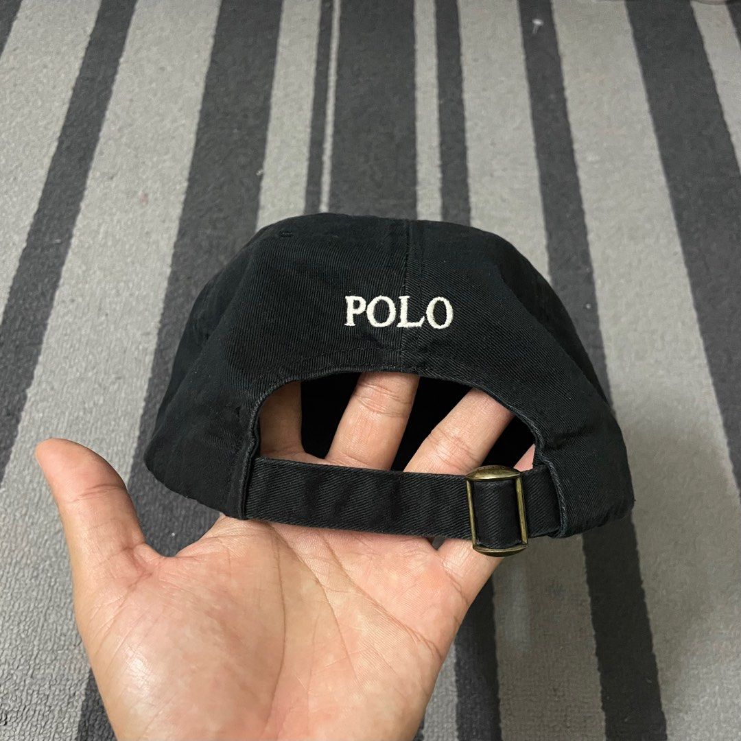 Black polo skull caps hot sale