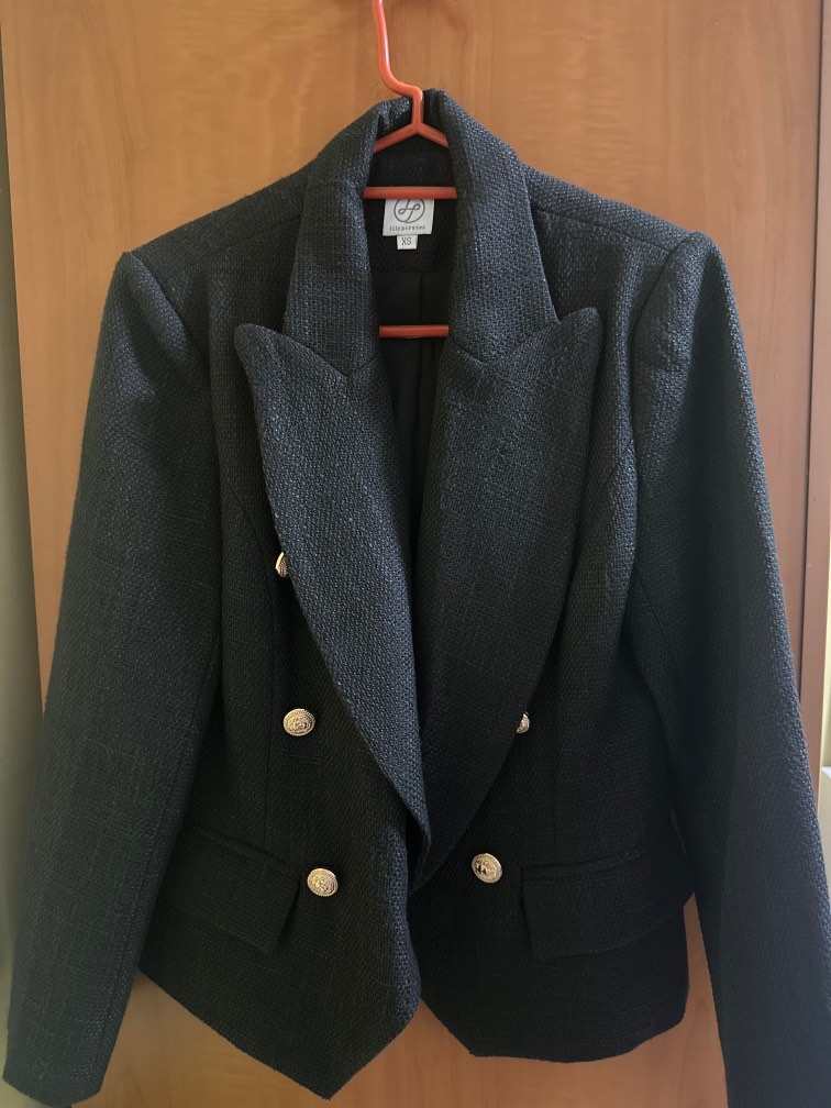 Prague Black Blazer in classic, Women's Fashion, Coats, Jackets and
